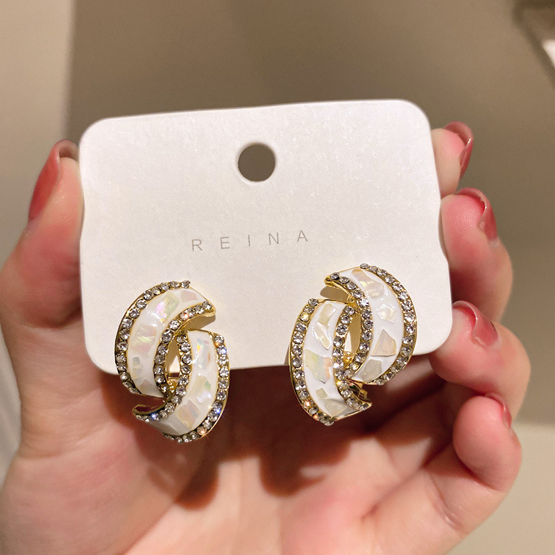 Pendientes de perlas de flor de circón de aguja de plata, pendientes de lujo de alta gama de lujo ligero exquisito, pendientes de todo fósforo blanco de moda de nicho al por mayor