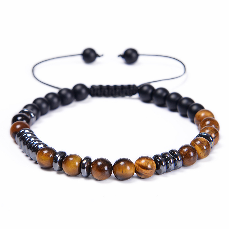 15g Weight Bracelets Classification 1 Piece Quantity 1 Piece Casual Color Block Natural Stone Beaded Knitting Bracelets