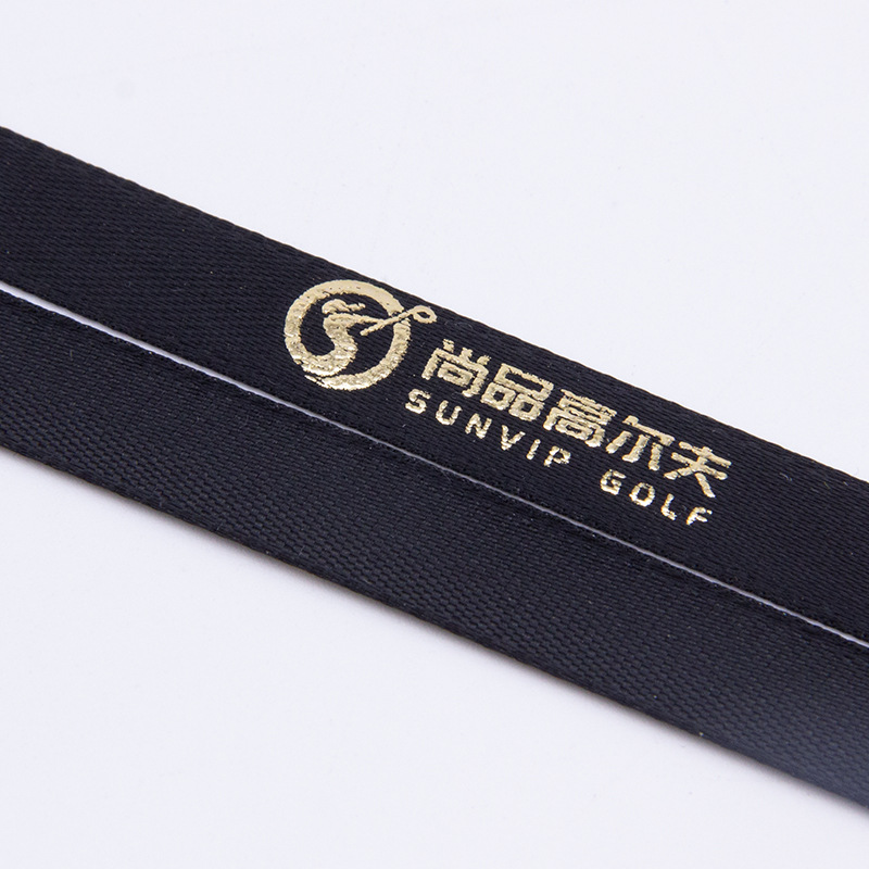 Tianyi Mei cinta personalizada impresión de cinta de 1 cm logotipo personalizado 3 puntos impresión de oro de aluminio negro personalizado