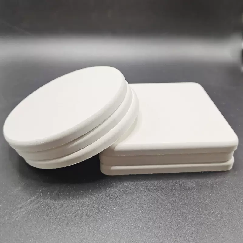 空白硅藻泥杯垫圆形10CM方形毛毡硅藻土白胚杯垫素坯吸水洗漱杯垫