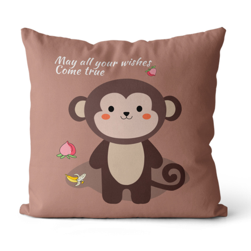 Funda de almohada de felpa, cojín de estilo lindo, almohada decorativa, cojín de sofá, almohada de respaldo para cama