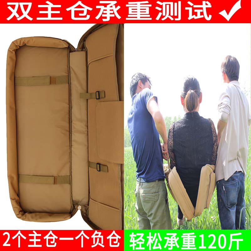 多功能双层加厚海竿钓台鸡蛋棉战术包发射器玩具工具双肩钓鱼包