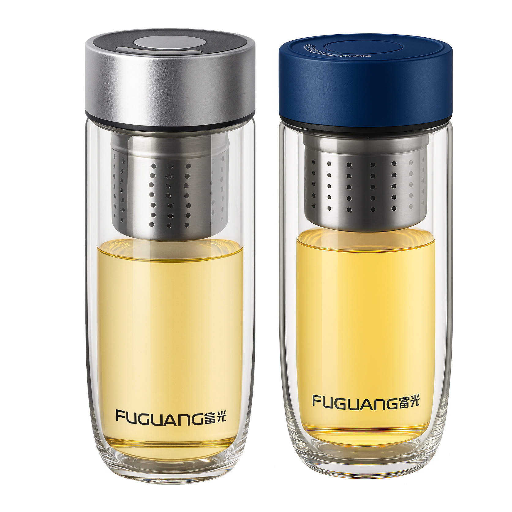 Fuguang vidrio de doble capa magnética elástica succión magnética separación de té taza de agua negocio ganso taza de huevo taza de té al por mayor taza de impresión taza