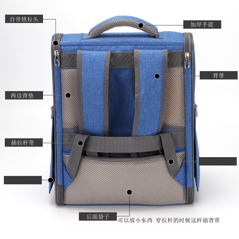 Bolsa de Mascotas Fábrica al por mayor perro gato plegable bolsa de salida mochila transpirable oculta bolsa de mascotas