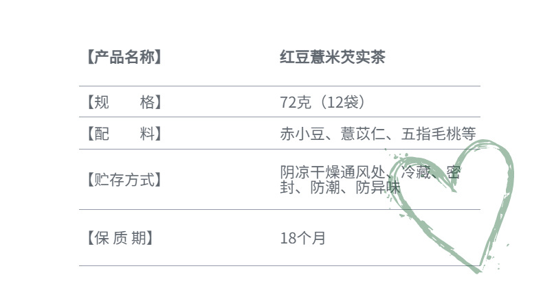 Wuzhi Maotao Red Bean Coix Seed Gorgon Tea 72g Triangle Tea Bags Sugar Free Herbal Wellness Tea quality and texture