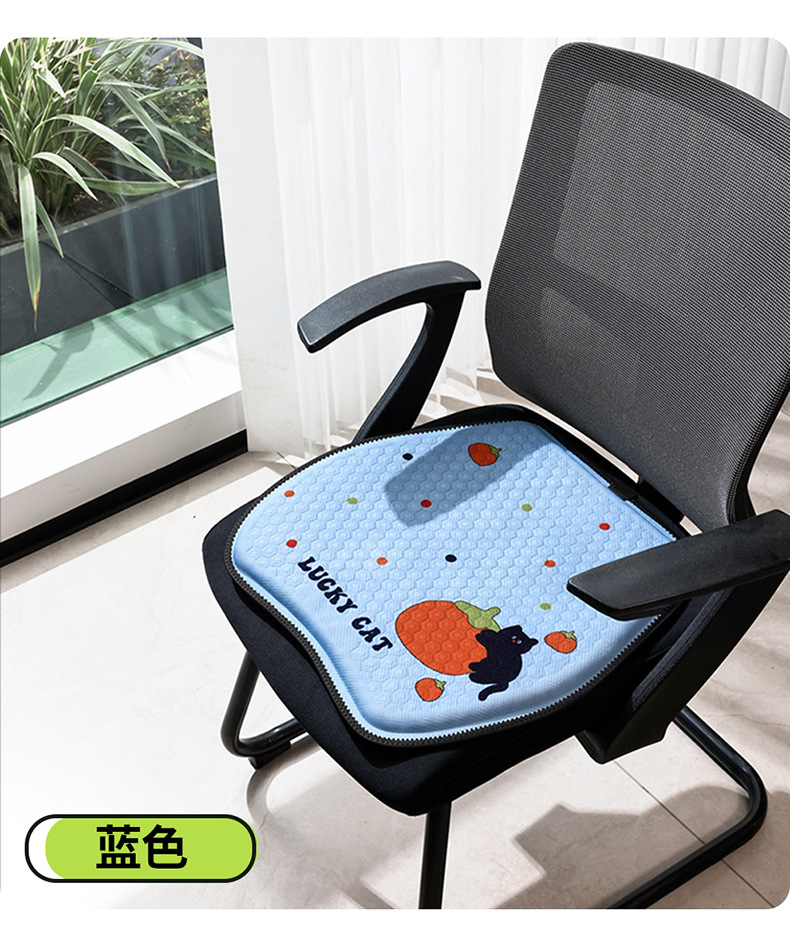 Factory direct summer cartoon honeycomb gel car seat cushion ice cushion office seat cushion breathable silicone cold cushion