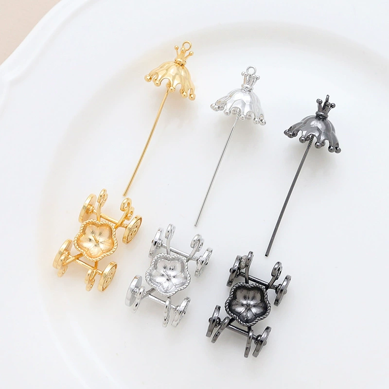 Медная сумка золотая гарантия настоящего золота покрытие Apo Balque pumpkin car base princess umbrella DIY handmade jewelry accessories