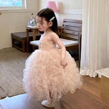 女童连衣裙2026春夏儿童洋气公主裙宝宝裙子礼服生日裙网纱裙童装