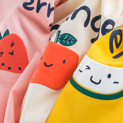 27home Korean style children's clothing summer new product 2024 children's short-sleeved fruit T-shirt female baby clothes one piece drop shipping