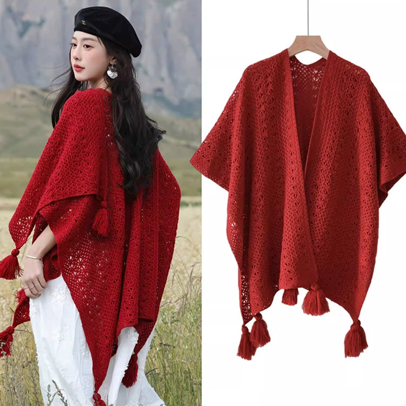 Summer solid cloak, trench coat, woolen universal scarf, western style