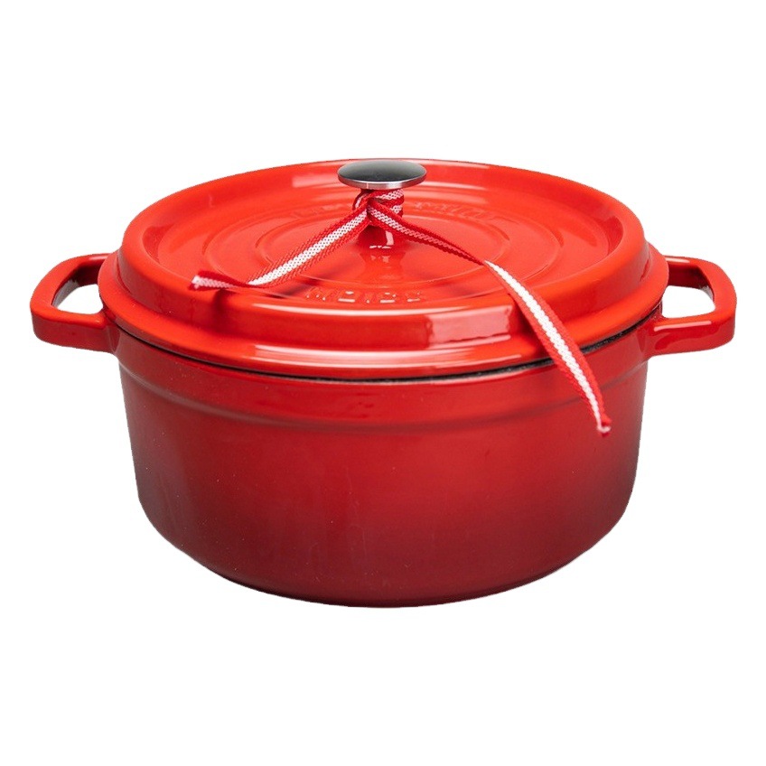 Alce olla de esmalte de hierro fundido hogar multifuncional de hierro fundido olla de sopa cazuela Cocina de Inducción gas Universal