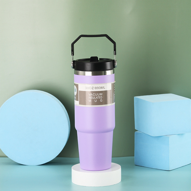 Vaso de aislamiento de gran capacidad para automóvil de vacío de doble capa de acero inoxidable 304 transfronterizo