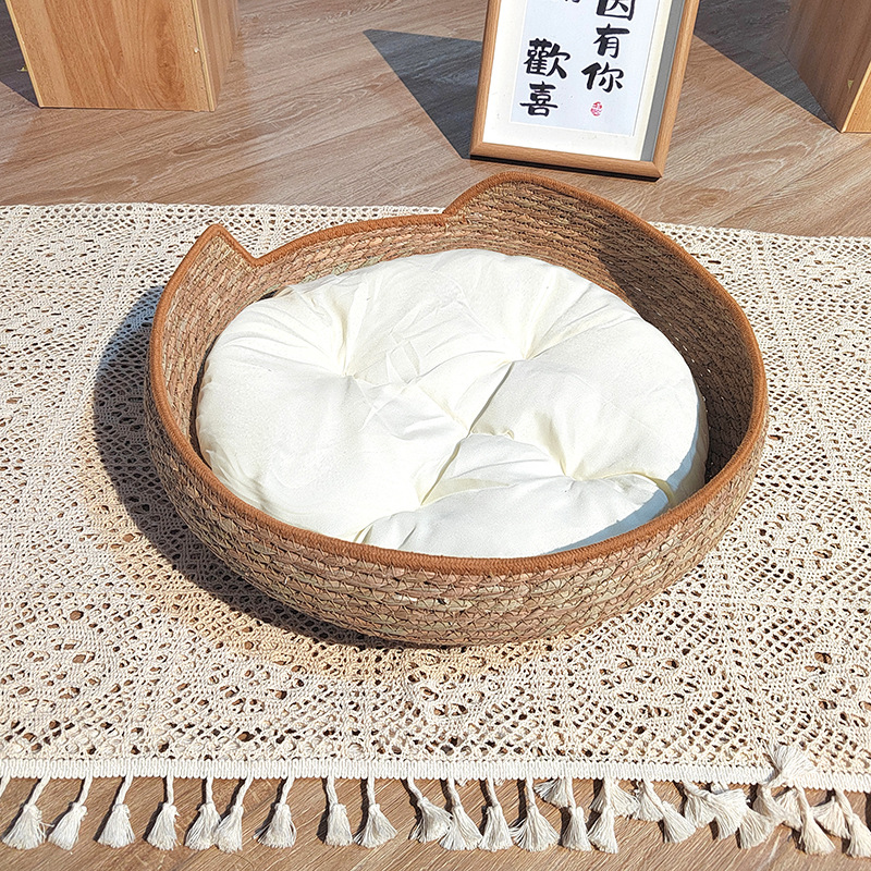 고양이귀카키+화이트 화장솜