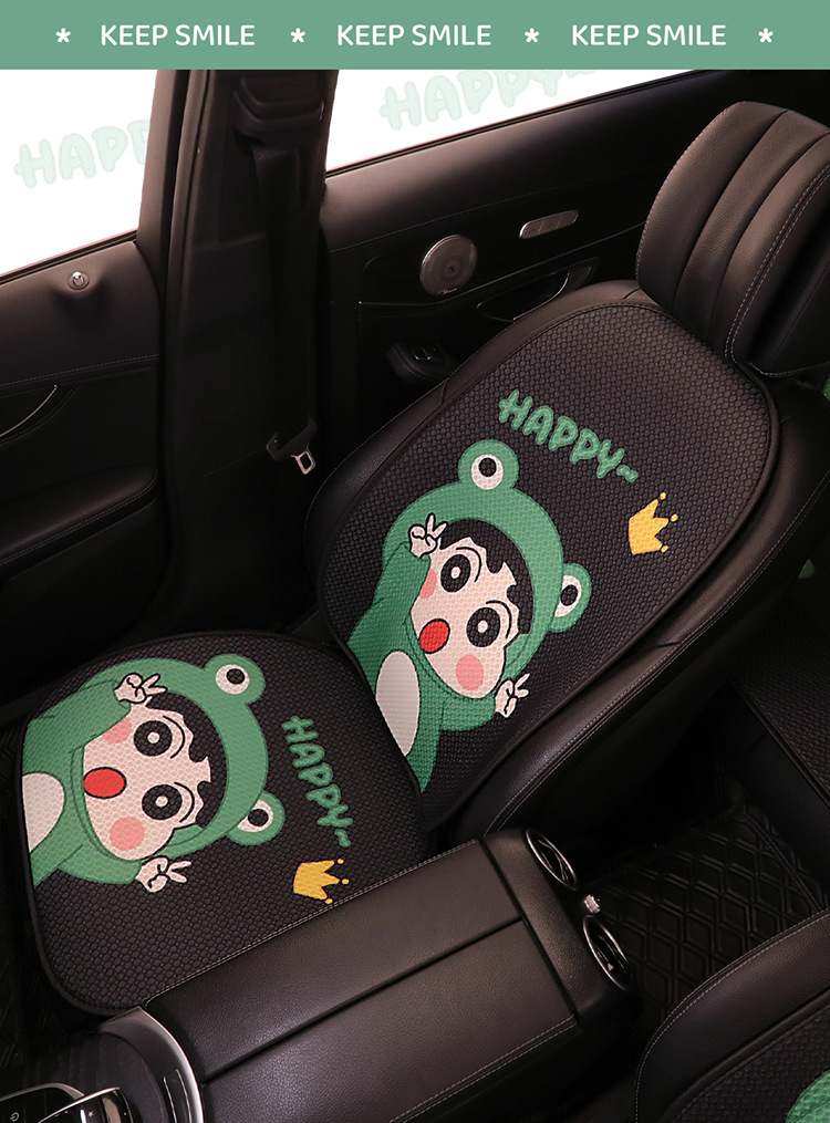 Cute Cartoon Crayon Shin New Car Seat Cushion Four Seasons Universal Cyber Popular Half Bag Seat Cover Women's Seat Cushion Winter Seat Cover