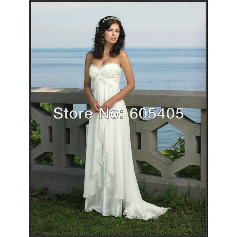 French-Style Bridal Wedding Dress White Ivory Embroidered Chiffon Strapless Dress Evening Dress Prom Party Dress