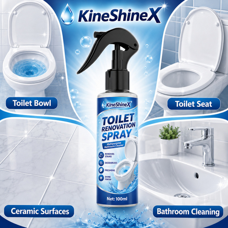 Kineshinex Toilet Cleaner Toilet Cleaning Mousse Fragrance Antibacterial Bathroom Toilet Descaling and Yellow Stain Removal Toilet Cleaner