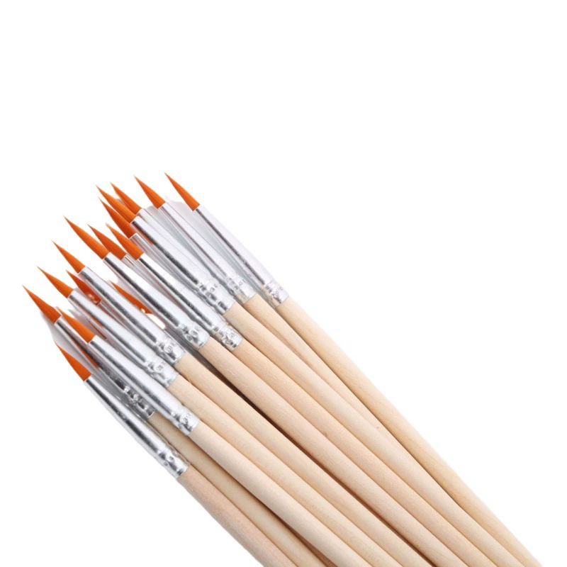 Деревянная ручка с крючком 17 см желтая волосатая кисть нейлоновая щетка цифровая масляная кисть для студентов