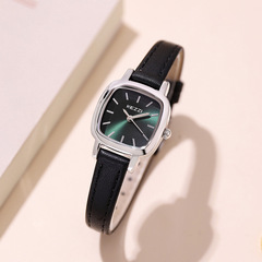 珂紫kezzi新款小眾方圓型女士腕錶批發時尚學生皮帶簡約石英表