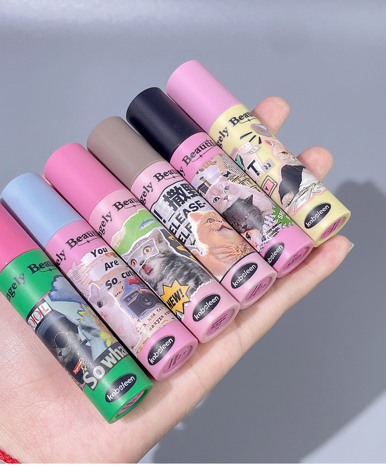 kobeleen Fun Cat Lip Gloss Velvet matte, waterproof, non-fading, Whitening, affordable student lipstick undefined