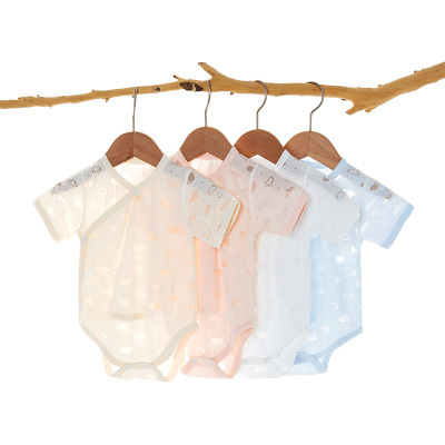 baby Bodysuit spring and autumn summer Thin section Spring and summer pure cotton one-piece garment newborn summer baby triangle Romper