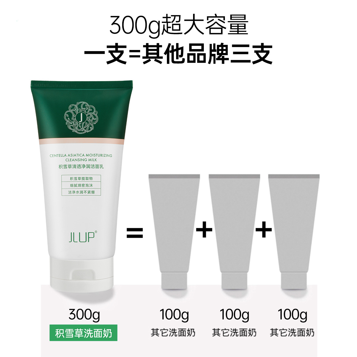 JLUP facial cleanser unisex mild oil control deep cleansing moisturizing hydrating Centella asiatica facial cleanser genuine goods batch