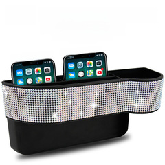 New Diamond-embellished Chair Seam Storage Box, In-car Seat Gap Storage Anti-leak Box, Car Corner Organizer Storage Box