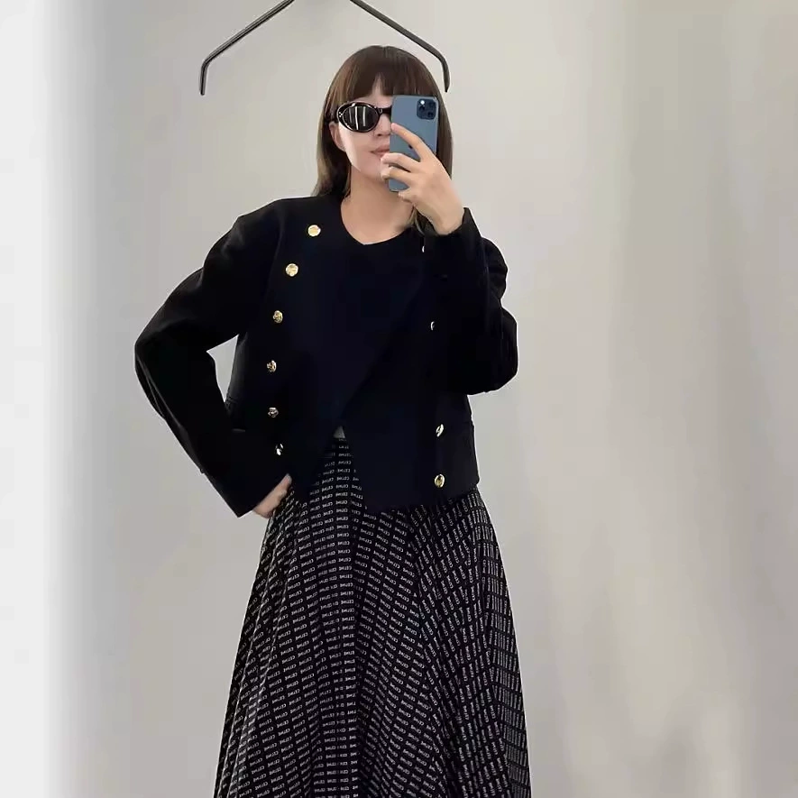 Gao DINGSAI 2021 осень и зима Новое профильное короткое пальто с воротником шерстяной костюм куртка Свободное пальто