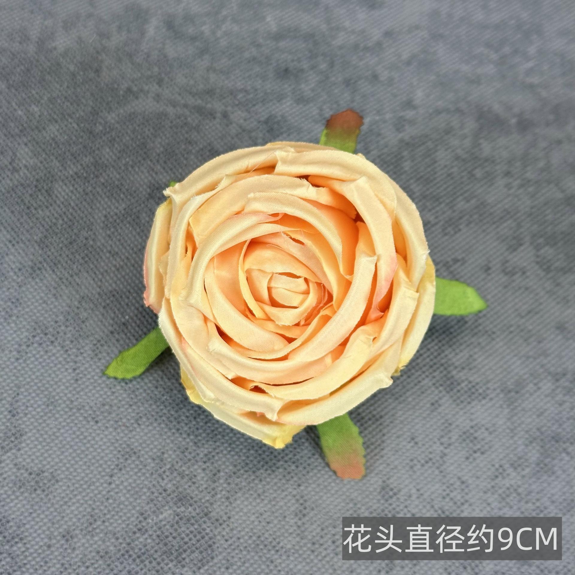 Franela artificial flor Rosa cabeza ramillete rojo boda flor pared tiro apoyos flor artificial arco flor artificial al por mayor