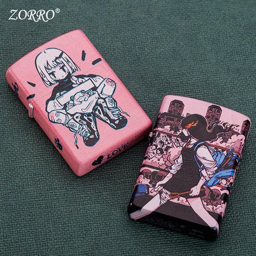 ZORRO Zorro's new kerosene lighter anime girl cartoon peripheral personality birthday gift boyfriend