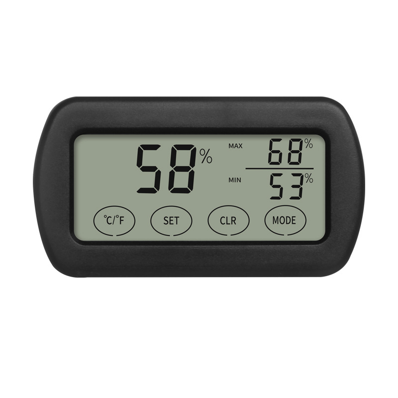 同力 爬宠电子温湿度计 高精度雪茄盒湿度表 触屏家用室内温度计