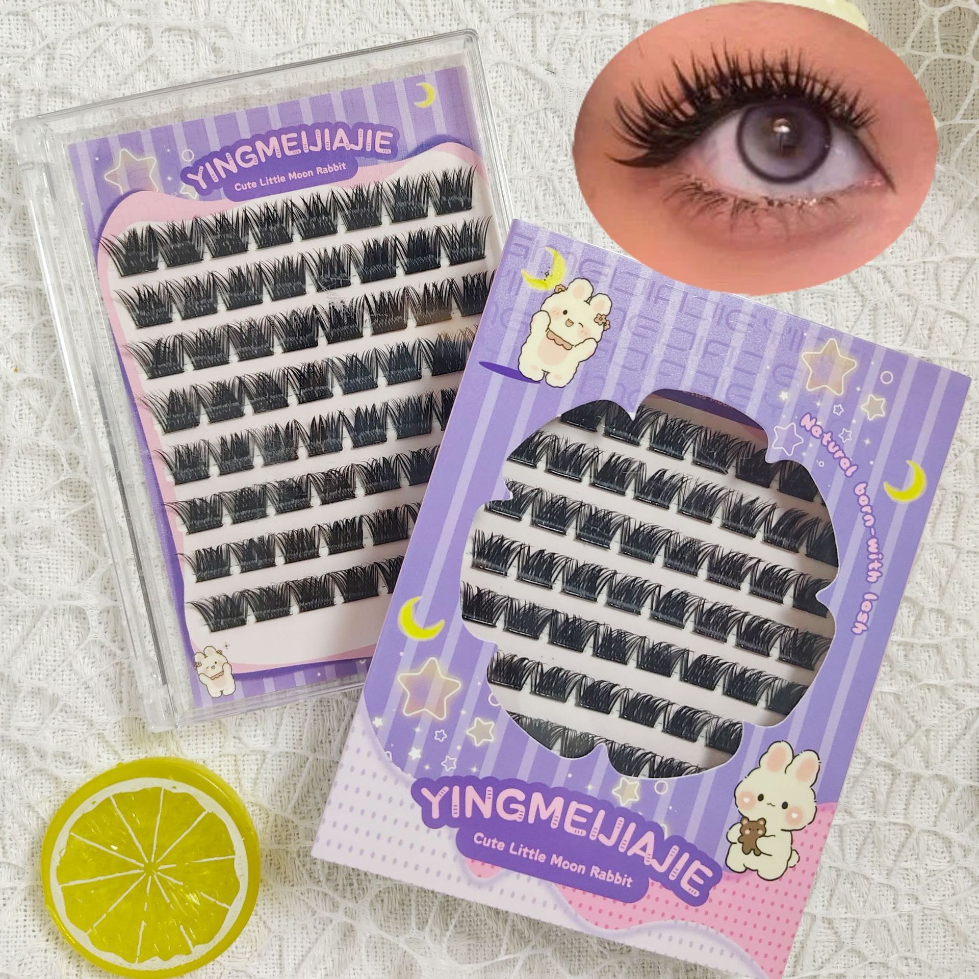 Caja de regalo de pestañas falsas transfronterizas empaquetadas ocho filas YF28 estilo natural y estilo de juego de roles sin pegamento pestañas falsas