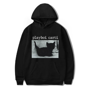 【Cross-Border European Size】2024 New Model for Men and Women, Comfortable Playboi Carti Black Cat Wlr