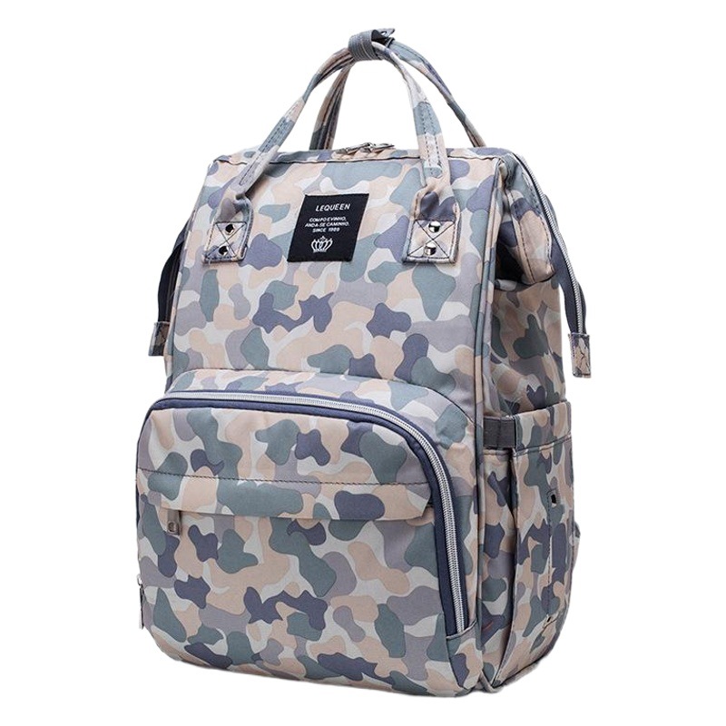 LEQUEEN Multifunctional Mummy Bag Fashion Backpack Mother Bag Large Capacity Fashion Mother and Baby Bag