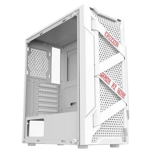 Cross-border Titan office computer case, desktop personalized bandage iron mesh gaming esports side-transparent ATX computer case