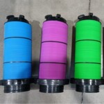 叠片盘式过滤精度 滤芯蓝色是20目（800微米），紫色是40目（400