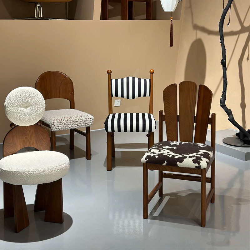 Used Dining Chairs, Light Luxury Dining Chairs, Fas White Ash Wood Dining Chairs