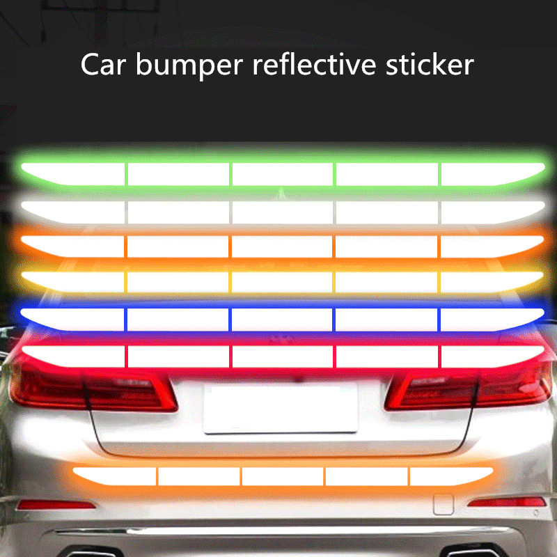 car decals 2PCS Red and White Car Tail Decoration Night Driving Safety Warning Sign Strip Reflective Sticker car covers