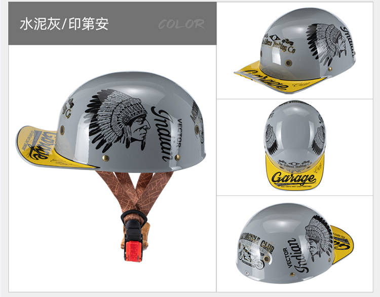 Motorcycle Helmet Women Summer Half Helmet Electric Motorbike Retro Sunscreen