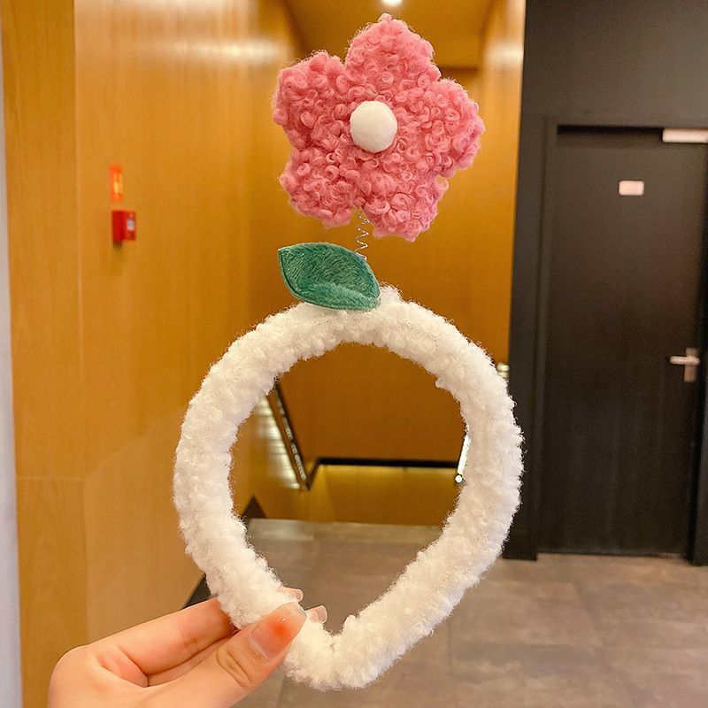 Lavarse la cara en otoño y invierno nuevo clip para el cabello máscara antideslizante pelusa cinta para el cabello lindas bandejas de dibujos animados pareja adornamiento para el cabello