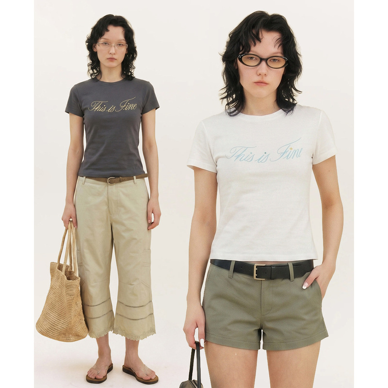 [Live Broadcast Special Price, No Returns or Exchanges] Unity Mode Small Letter Pearl Short-Sleeved T-Shirt for Women 530153