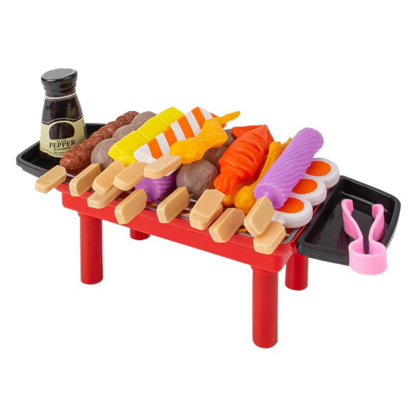 Casa de juegos para niños juguetes de barbacoa traje de Cocina Barbacoa pinchos simulación comida barbacoa pinchos