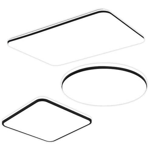 NVC Lighting Nordic ultra-thin LED ceiling lamp simple modern living room lamp rectangular bedroom lamp lighting set