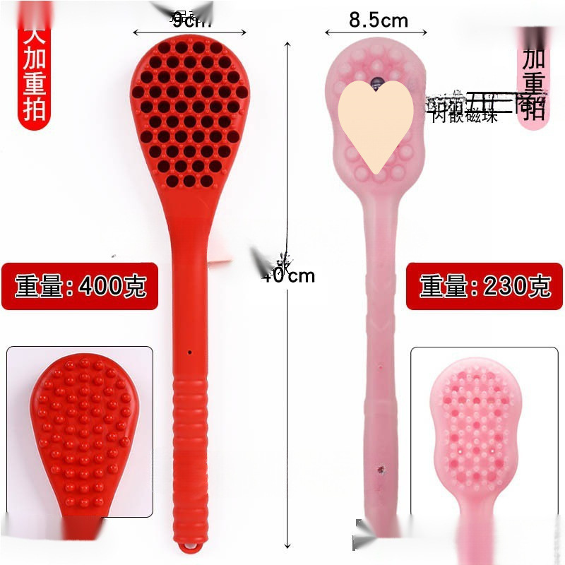 加重加厚硅胶按摩锤加长经络拍痧板保健捶背老人经络敲打棒穴位拍|undefined