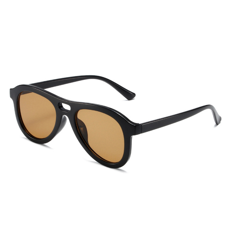 Gafas de sol de doble viga para pilotos con personalidad europea y americana 2024 nuevas gafas de sol para exteriores al por mayor transfronterizas