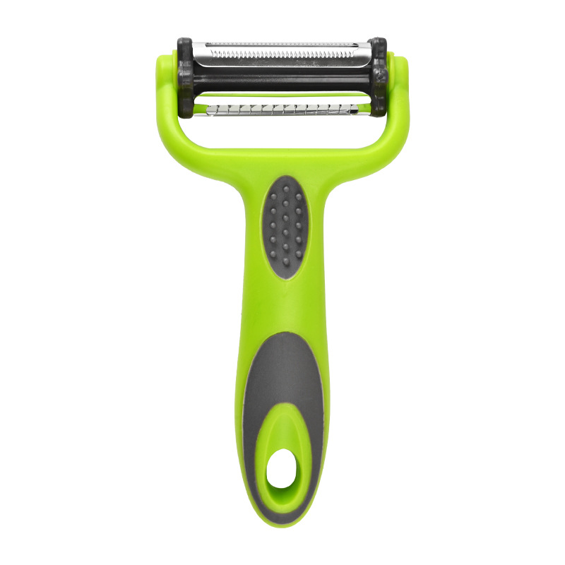 Fabricante pelador de acero inoxidable multi-función Rotary Peeler tres en uno pelador rallador melón y fruta multiusos cepilladora