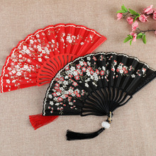 梅花新中式古风女士折叠夏季婚礼礼品厂家舞蹈高档道具折扇扇子