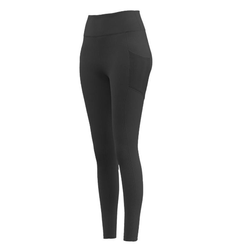 Pantalones de yoga sin marca de cintura alta, pantalones deportivos al aire libre, pantalones apretados, caderas elevadas, cintura alta, sensación desnuda, pantalones para mujeres
