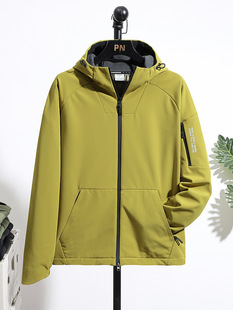 2024 Autumn and Winter Soft Shell Men's Graphene Liner Warm Breathable Casual Jacket Men's Windproof and Waterproof Mountaineering Clothing for Men