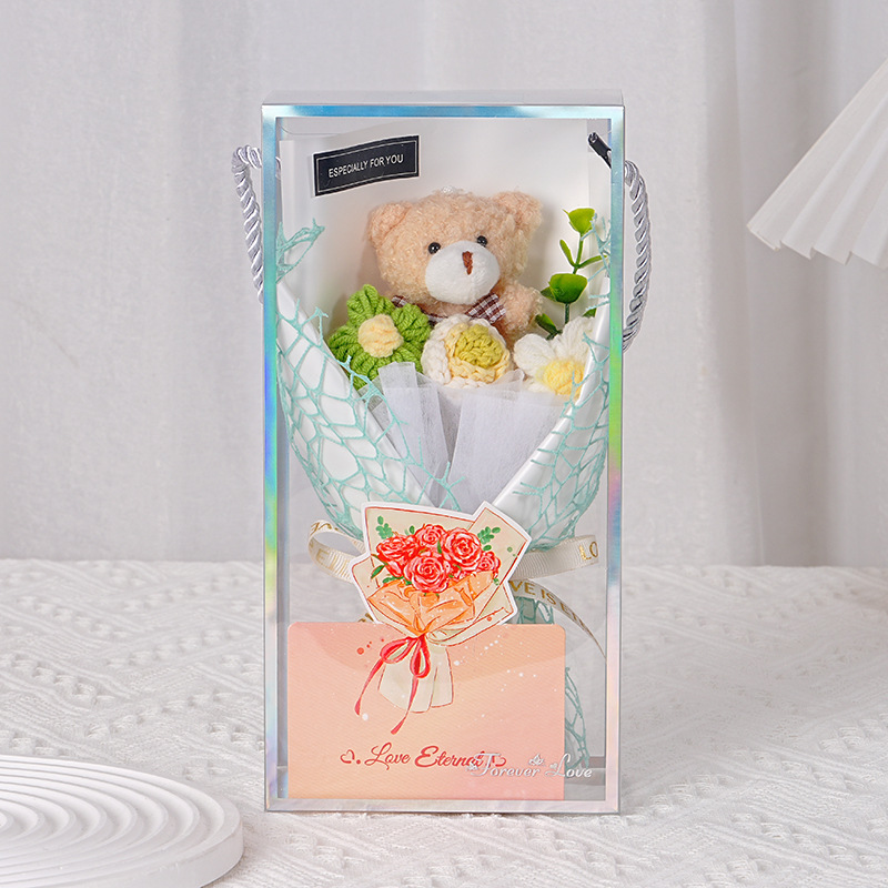 라이트그린~미니울장미+꼬마곰+입체카드