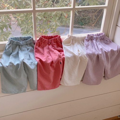 Girl Mountain 2025 Summer Children's Mosquito-Proof Pants Casual Pants Wide Leg Pants Children's Apparel Sports Pants Long Pants